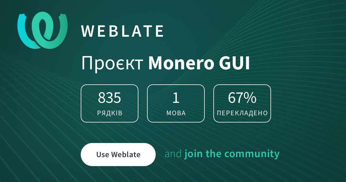 Mon Gui Monero GUI - Ukrainian @ Weblate
